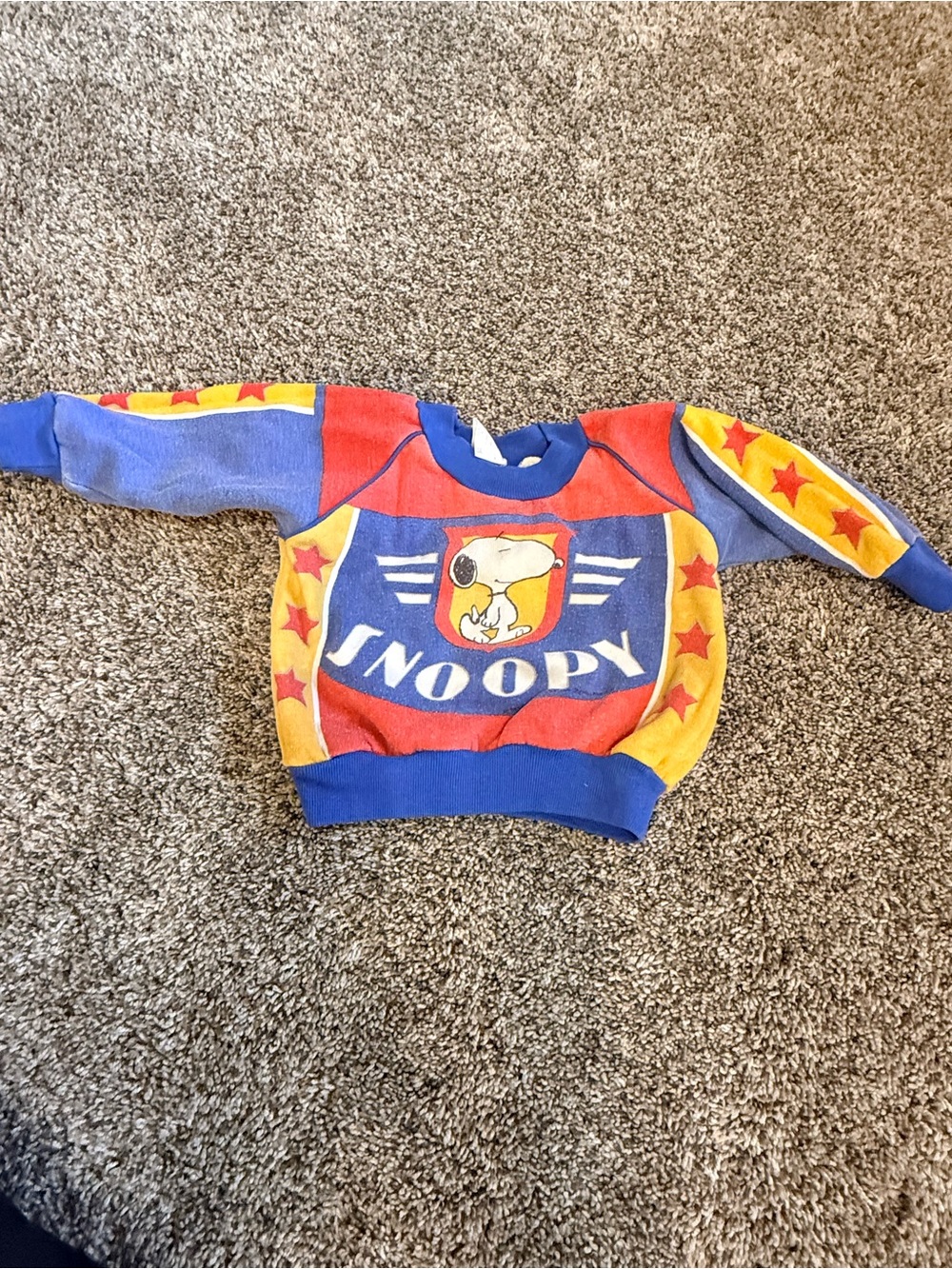 Kids' Colorblock Sweatshirt - Blue, Red & Yellow Vintage